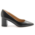 FRENESIA: Frenesia black leather pumps with medium heel