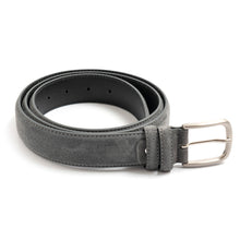 Sangiorgio adjustable belt in gray suede