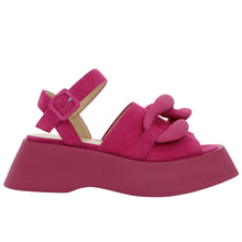 Sandalia Giampaolo Viozzi Nora W fucsia con suela maxi