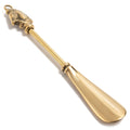 SANGIORGIO: Antiqued brass shoehorn with horse handle