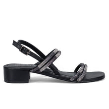 Black silver rhinestones