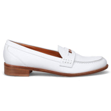Women's Grelis penny loafer in white leather