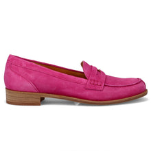 Women's Grelis penny loafer in fuchsia suede
