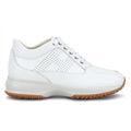 Hogan: Hogan Interactive witte damessneakers met doorboorde H