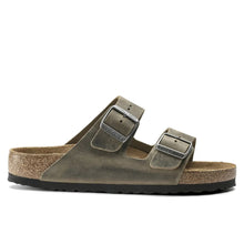 Birkenstock Arizona Pantolette Faded Khaki aus geöltem Leder
