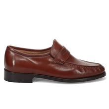 Mocassin tubulaire homme Calpierre marron en cuir souple