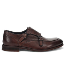 Zapato de doble hebilla de hombre Jerold Wilton marrón en piel