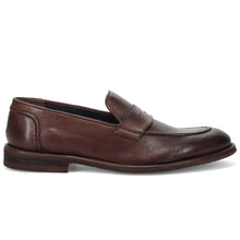Unlined cacao penny loafer
