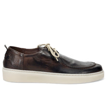 Mocassin à lacets homme Pawelk's en cuir non doublé brandy