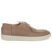 Mocassin lacé homme Pawelk's en nubuck couleur taupe