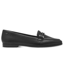 Mocassin femme Tamaris en cuir noir avec mors