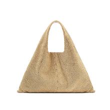 Elegante tas twentyfourhaitch parks goud in strass mesh