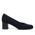 BRUNATE: Klassische BRUNATE Pumps aus blauem Stoff mit mittlerem Blockabsatz