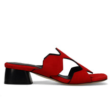 Sandalias de ante rojo