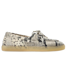 Copenhagen CPH160 boat shoes with laces in snake-effect leather