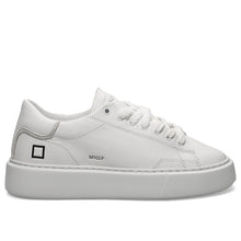 Baskets femme D.A.T.E. Sfera en cuir blanc avec double lacets