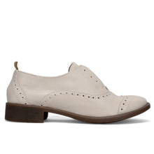 Chaussure oxford slip on History 541 Inca en cuir souple non doublé blanc os