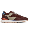 HOFF: Hoff City damessneaker van suede en nylon in chocoladebruin