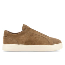 Baskets slip-on pour homme Hogan H-TV en daim doux marron