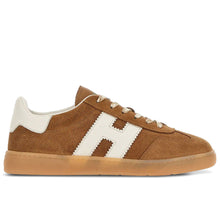 Baskets femme Hogan Cool en daim couleur cuir avec H ivoire