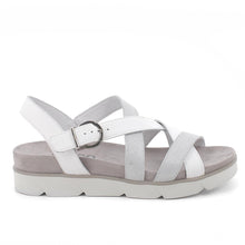 Delia piel blanco plata