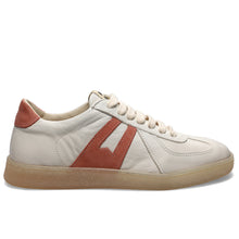 Baskets pour femme Moma Vulcano en cuir blanc doux et daim rose
