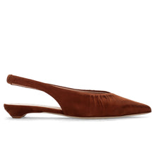 Slingback daim caramel