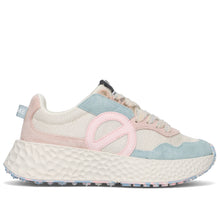 Baskets femme No Name Carter Jogger bleu clair, rose et blanc en suède et tissu