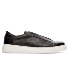Men's Pawelk's slip-on sneaker in soft brandy brown leather