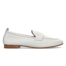 Mocassin penny daim blanc