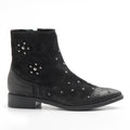 Play ankle boots in black suede with studs