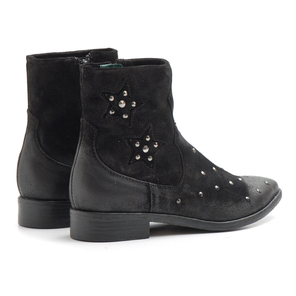 Play ankle boots in black suede with studs